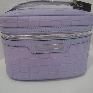 Victoria's Secret Mini Train Case or Cosmetic Case Lilac color  NWT